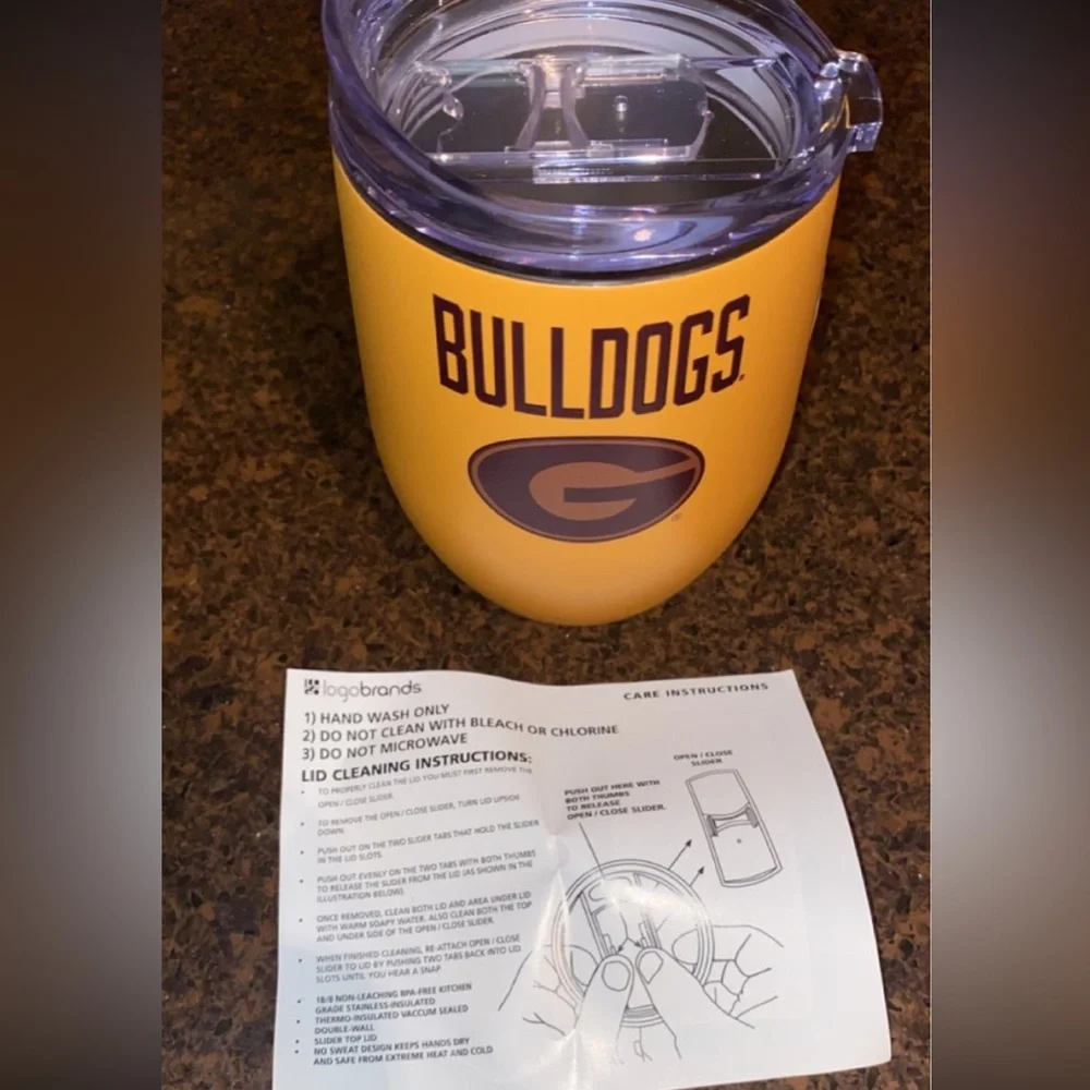 Georgia‎ Bulldogs stainless curved tumbler NWT